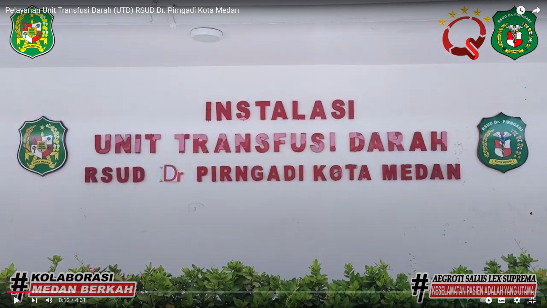 Pelayanan Unit Transfusi Darah (UTD) RSUD Dr. Pirngadi Kota Medan