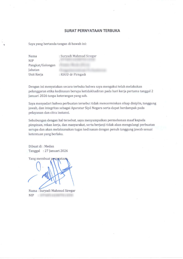 Penjatuhan Sanksi Moral Terbuka